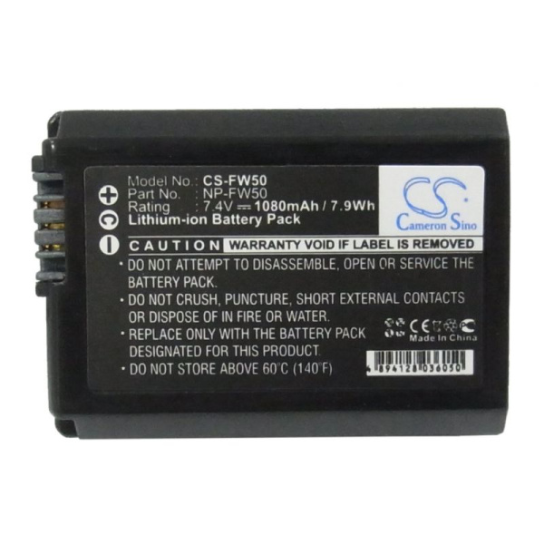 Аккумулятор для Sony Nex 3, 5, 7, C3, F3 (NP-FW50) 1080mah