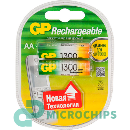 Аккумулятор GP 1300 АА (NiMH, 1300mAh) 2BP Аккумулятор GP 1300 АА (NiMH, 1300mAh) 2BP