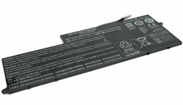 Аккумулятор (батарея) AC13C34 для ноутбука Acer Aspire E3-112, 2700mAh, 11.4V (оригинал)