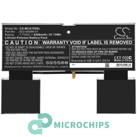 Аккумулятор для MICROSOFT Surface A70, Google Pixel Slate (823-00088-01) 6200mAh