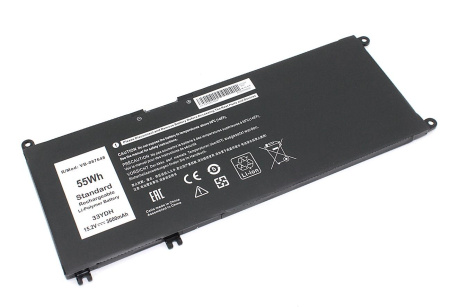 Аккумулятор (батарея) 33YDH для ноутбука Dell Inspiron 13 7353, 15.2V, 3600mAh (OEM)