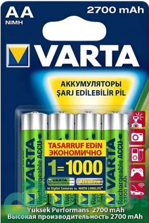 Аккумулятор Varta АА (NiMH, 2700mAh) 4BP
