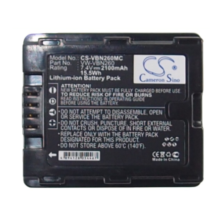 Аккумулятор усиленный CameronSino для Panasonic VW-VBN260, VW-VBN260E-K 2100mAh