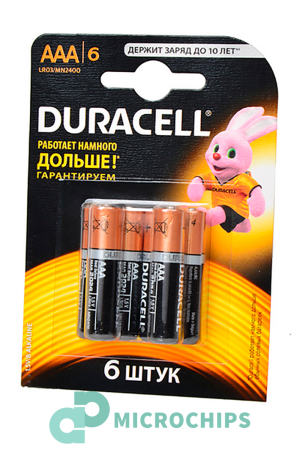 Батарейка Duracell LR03/AAA (MN2400) 6BP