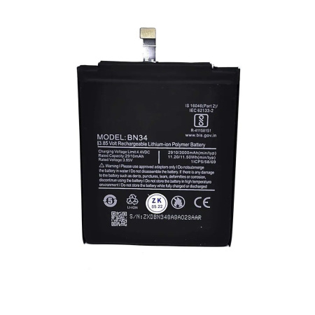 Аккумулятор для телефона Xiaomi Redmi 5A, (BN34), 3000mAh, 3.85V, OEM