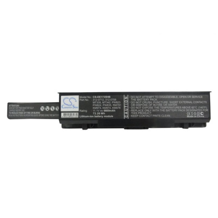 Аккумулятор для Dell Studio 1735, 1736, 1737 (KM973) 6600mAh