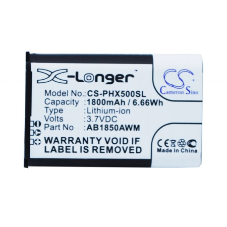 Аккумулятор для Philips Xenium 9@9K, 9A9K, X500 1800mah