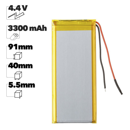Аккумулятор Premium Quality 554091 (Li-Pol, 3300mAh, 4.4В)