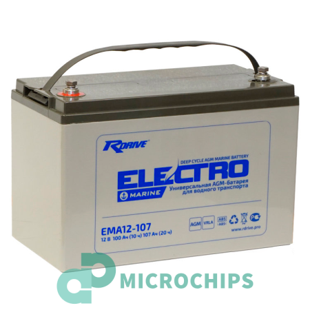 Купить Тяговый аккумулятор RDrive Electro Marine EMA12-107 (AGM, 100Ah, 12V) Тяговый аккумулятор RDrive Electro Marine EMA12-107 (AGM, 100Ah, 12V)