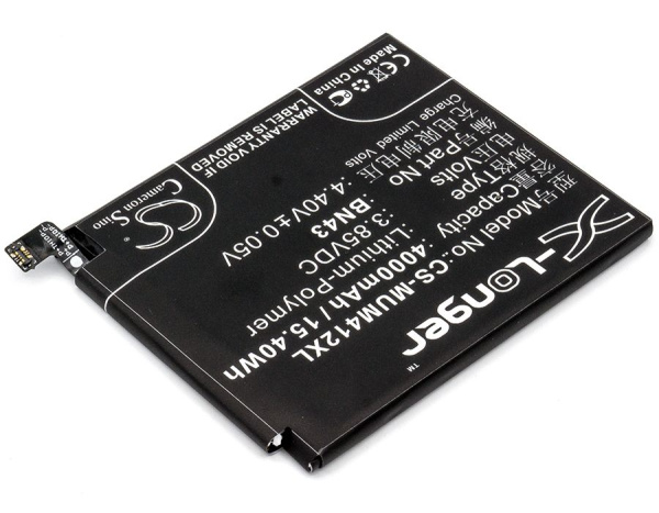 Аккумулятор CS-MUM412XL, BN43 для Xiaomi Redmi Note 4X (Ch.Version), 3.85В, 4000мАч, 15.40Wh