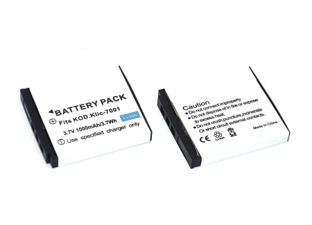 Аккумулятор KLIC-7001 для фотоаппарата Kodak EasyShare M320, 3.7В, 1000мАч