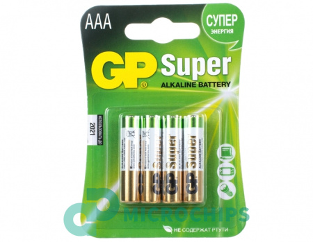 Батарейка GP Super LR03/AAA 4BP