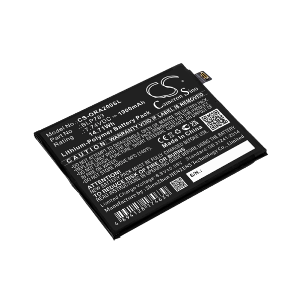 Аккумулятор для OPPO Reno Ace2, Ace2 (2020) (BLP783) 1900mah