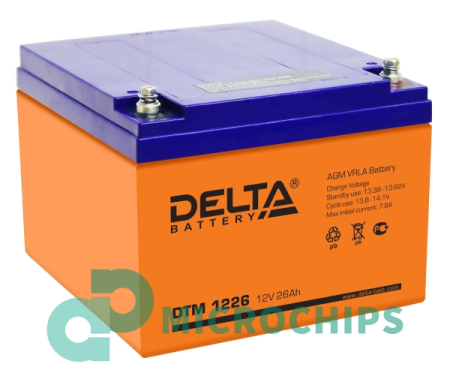 Аккумулятор Delta DTM 1226 (AGM, 26Ah)