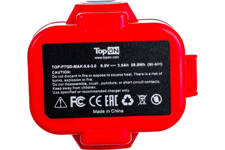Аккумулятор TopOn TOP-PTGD-MAK-9.6-3.0 (NiMH, 3000mAh, 9.6V)
