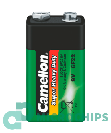 Батарейка Camelion Super HD Green 6F22 9V 1S