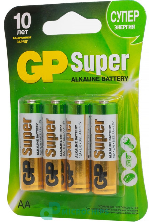 Батарейка GP Super LR6/AA 4BP