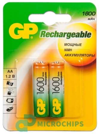 Аккумулятор GP 1600 АА (NiMH, 1600mAh) 2BP Аккумулятор GP 1600 АА (NiMH, 1600mAh) 2BP