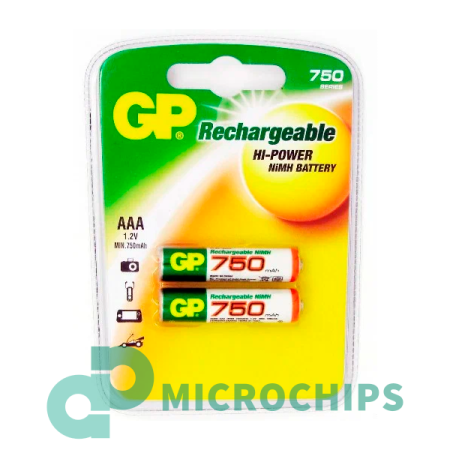 Аккумулятор GP AAA (NiMH, 750mAh) 2BP