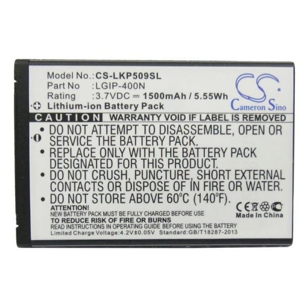 Аккумулятор для LG LGIP-400N 1500mah