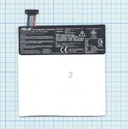 Аккумуляторная батарея C11P1304 для Asus MeMO Pad HD7 (ME173X), 3.85V, 15.5Wh