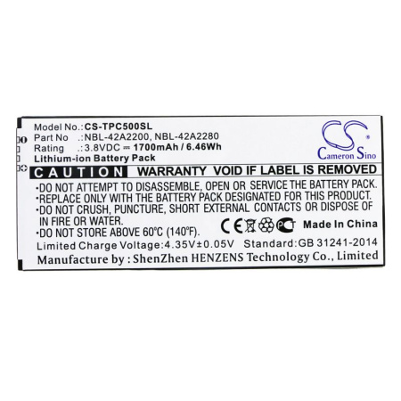 Аккумулятор для TP-LINK Neffos C5, TP701A 1700mAh