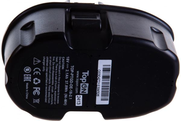 Купить Аккумулятор TopOn TOP-PTGD-DE-18-2.1 (NiMH, 2100mAh, 18V) Аккумулятор TopOn TOP-PTGD-DE-18-2.1 (NiMH, 2100mAh, 18V)