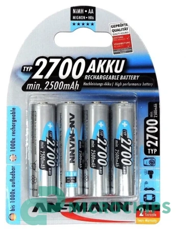 Аккумулятор Ansmann AA (NiMH, 2700mAh) 4BP