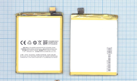 Аккумулятор BT42M для Meizu Blue Charm Metal, 3100мАч, 11.78Wh, 3.8В,