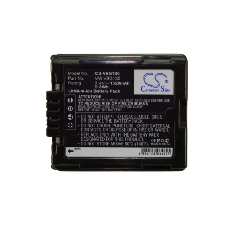 Аккумулятор для Panasonic VW-VBG070, VW-VBG070A, VW-VBG130 1320mah