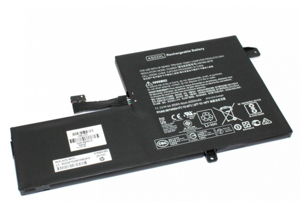 Аккумулятор (батарея) для ноутбука HP ChoromeBook 11 G5 (AS03XL), 11.1V, 4050mAh, 44.95Wh (оригинал)