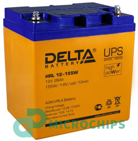 Аккумулятор Delta HRL 12-155W (AGM, 26Ah)