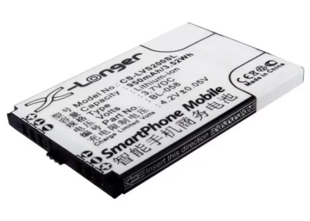 Аккумулятор CS-LVS200SL для Lenovo BL058 A307, A320, i300, i807, i817, i908, P612, P636, zS60, 3.7В, 950мАч