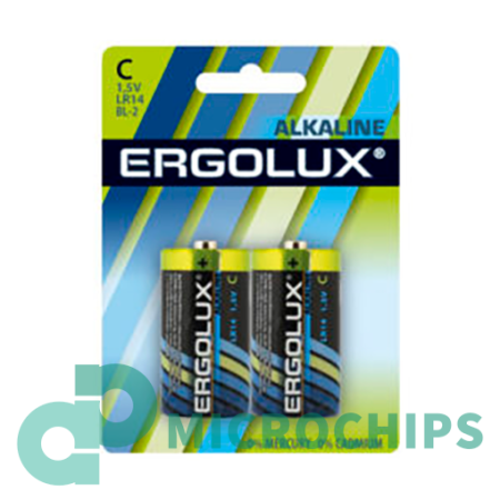 Батарейка Ergolux Alkaline LR14/C 2BP