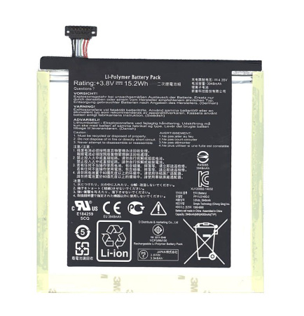 Аккумуляторная батарея C11P1329 для Asus MeMO Pad 8 (ME181C), 3.8В, 15, 2Wh