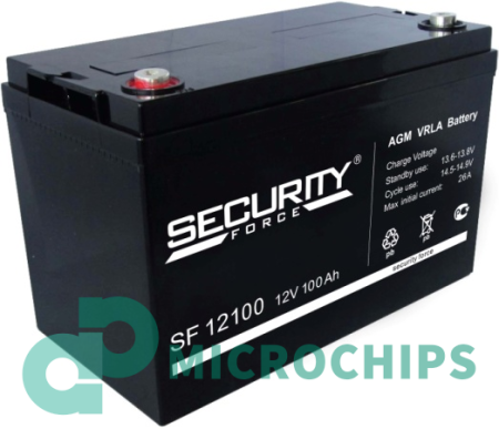 Аккумулятор Security Force SF 12100 (AGM, 100Ah)