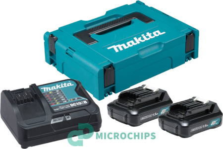 Комплект аккумуляторов Makita BL1016 с зарядным устройством (Li-ion, 1500mAh, 12V)