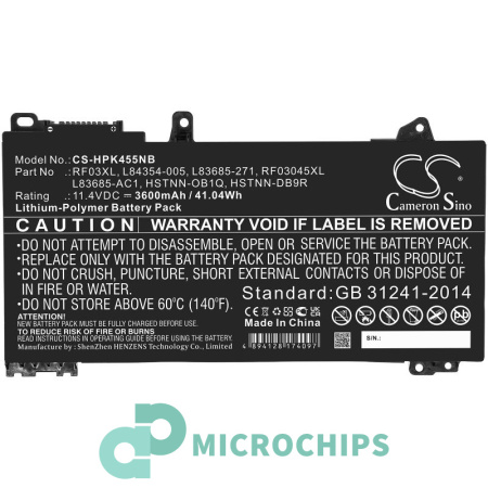 Аккумулятор для HP Pavilion x360 14 Convertible, ProBook 455 G7 (RF03XL) 3600mah