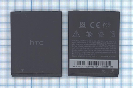 Аккумулятор BTR6325 для HTC ADR6400, Thunderbolt, 3.7В, 1400мАч