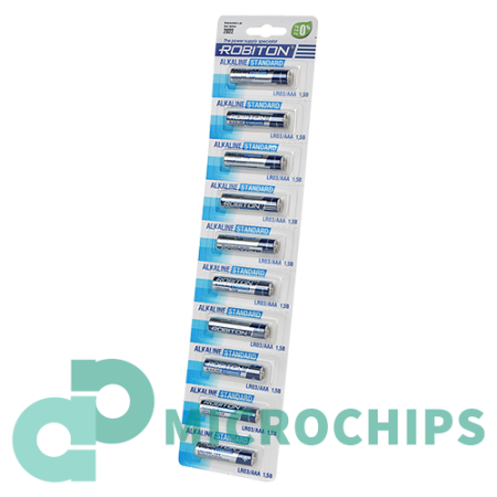 Купить Батарейка Robiton Alkaline Standart LR03/AAA 10BP Батарейка Robiton Alkaline Standart LR03/AAA 10BP