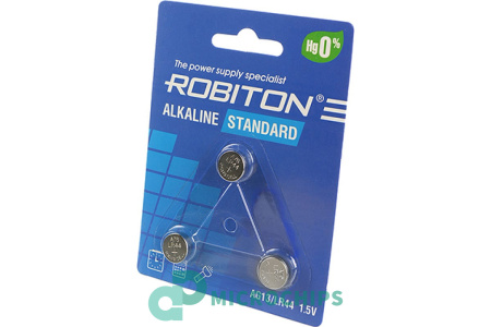 Купить Батарейка Robiton AG13 (LR44) 3BP Батарейка Robiton AG13 (LR44) 3BP
