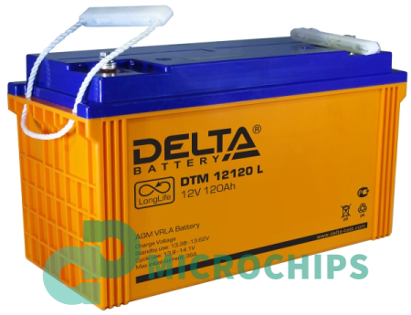 Купить Аккумулятор Delta DTM 12120 L (AGM, 120Ah) Аккумулятор Delta DTM 12120 L (AGM, 120Ah)