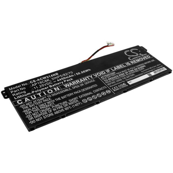Аккумулятор для Acer Aspire 5, Chromebook 314, Swift 3, TravelMate B1 (AP18C8K) 4450mAh