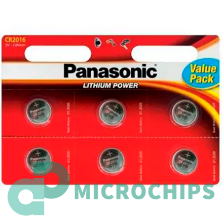 Батарейка Panasonic Lithium Power CR2016 6BP