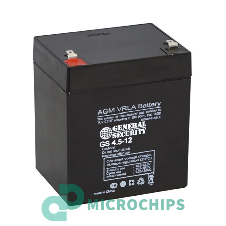 Аккумулятор General Security GS 4.5-12 (AGM, 4.5Ah)