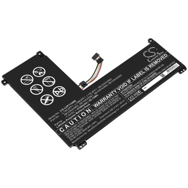 Аккумулятор для Lenovo IdeaPad 1-11IGL05 (L19C2PF1) 4100mAh