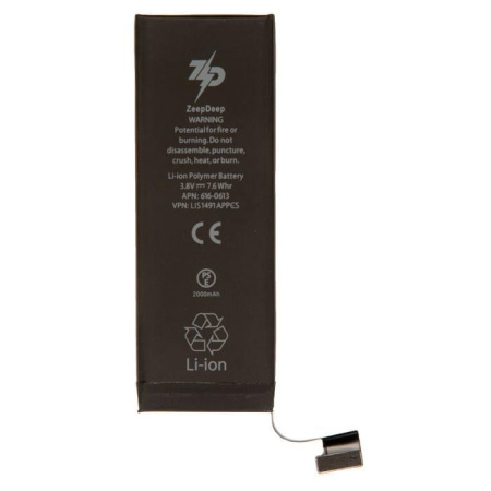 Купить аккумулятор для iPhone 5 ZeepDeep +39% увеличенной емкости: батарея 2000 mAh, монтажный стикер аккумулятор для iPhone 5 ZeepDeep +39% увеличенной емкости: батарея 2000 mAh, монтажный стикер