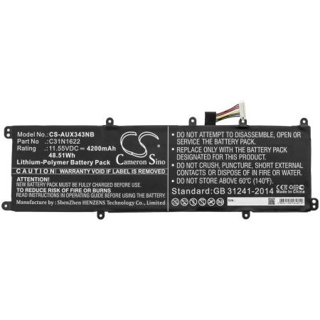 Аккумулятор для ASUS Zenbook UX3430, UX530 серии (C31N1622) 4200mah