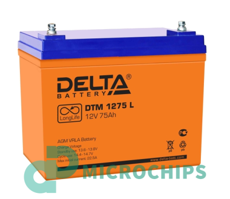 Аккумулятор Delta DTM 1275 L (AGM, 75Ah)
