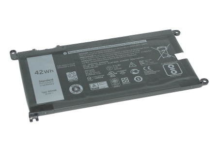 Аккумулятор (батарея) WDX0R для ноутбука Dell 15-5538, 11.4V, 3500mAh (оригинал)